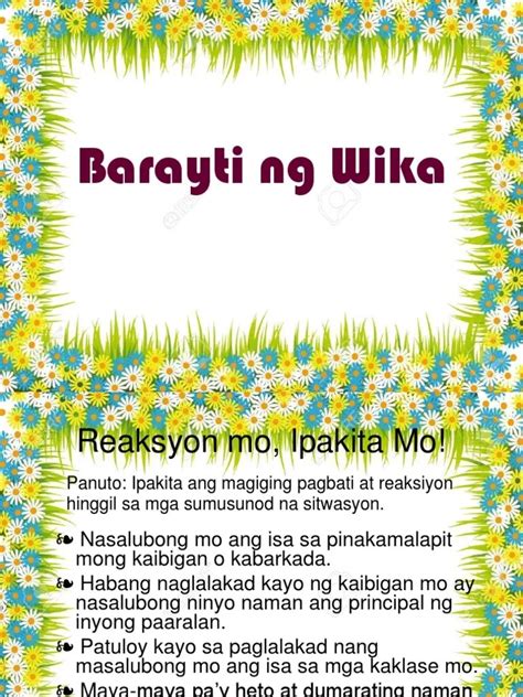 mga uri ng barayti ng wika|Barayti Ng Wika – Wika101.ph.